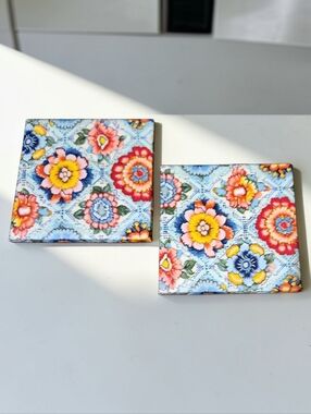 Cottagecore Floral Coaster Set